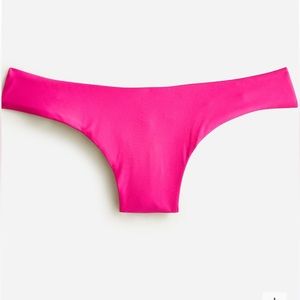 J Crew Curved Waist Cheeky Bikini Bottom in Radiant Fuschia